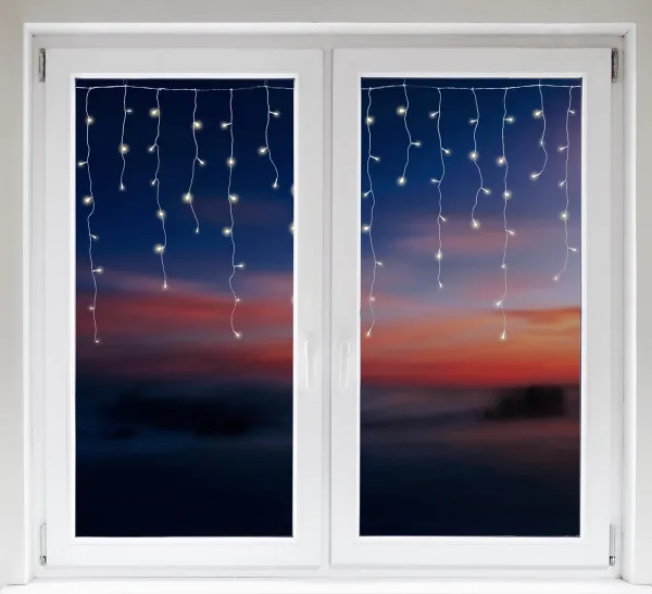 Haushalt International Světelný závěs Ledový déšť s efekty, 200 LED