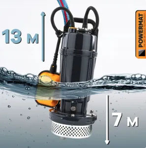 Ponorné čerpadlo s plavákom - 6000 l/h, výtlak 14 m