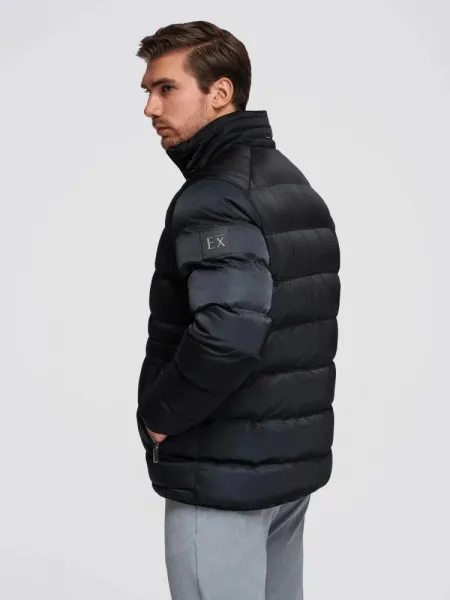 Pánska bomber bunda prešívaná čierna
