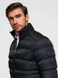 Pánska bomber bunda prešívaná čierna