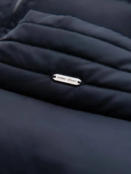 Pánska bomber bunda prešívaná tmavomodrá