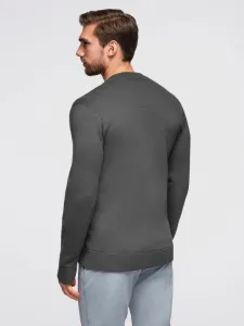 Trendy pánsky sveter na zips grafitový