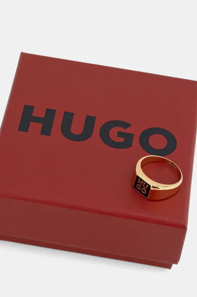 Prsteň HUGO E-STACKEDLOGO2-RIN