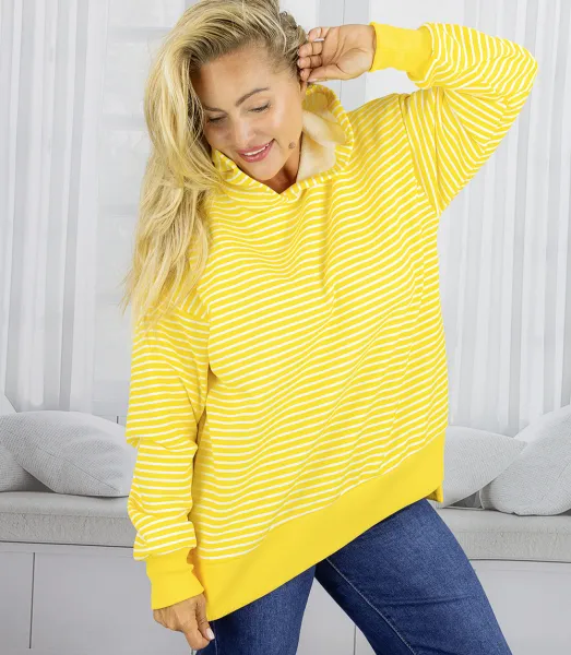 Pri Women's oversize striped hoodie CANDY STRIPES