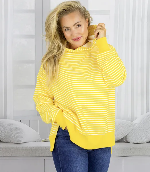 Pri Women's oversize striped hoodie CANDY STRIPES