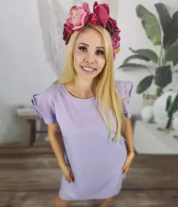Pri Cotton simple dress with frills