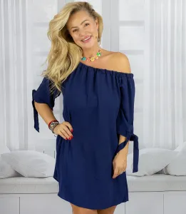Pri HISPANKA tunic uncovered shoulders mini dress MARIOLA