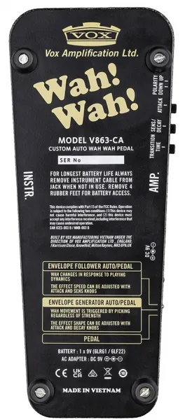Vox V863-CA Custom Auto Wah Wah