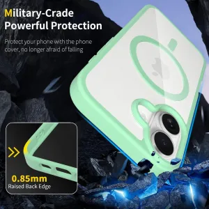 JP MagFit Clear MagSafe obal s N52 magnetom, iPhone 17, zelený