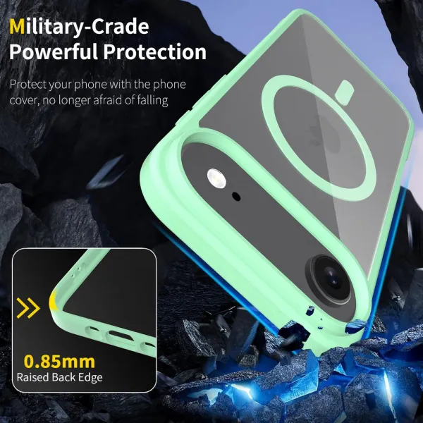 JP MagFit Clear MagSafe obal s N52 magnetom, iPhone Air, zelený
