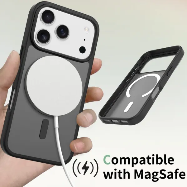 JP MagFit Colour MagSafe obal s N52 magnetom, iPhone 17 Pro, čierny