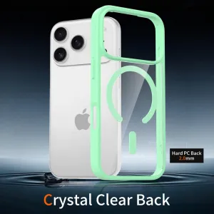JP MagFit Clear MagSafe obal s N52 magnetom, iPhone 17 Pro, zelený