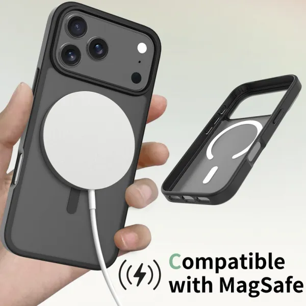 JP MagFit Colour MagSafe obal s N52 magnetom, iPhone 17 Pro Max, čierny