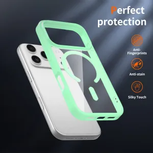 JP MagFit Clear MagSafe obal s N52 magnetom, iPhone 17 Pro, zelený