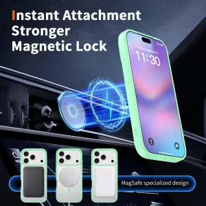 JP MagFit Clear MagSafe obal s N52 magnetom, iPhone 17 Pro, zelený