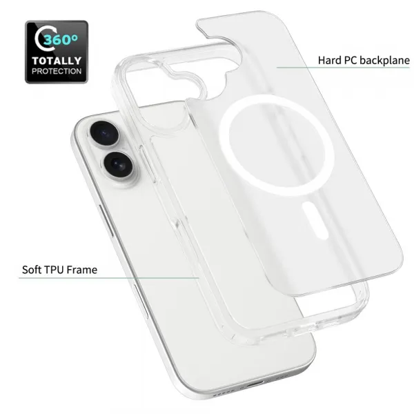 JP MagFit Colour MagSafe obal s N52 magnetom, iPhone 17, biely