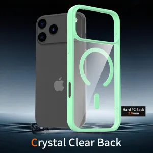 JP MagFit Clear MagSafe obal s N52 magnetom, iPhone 17 Pro Max, zelený