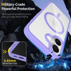 JP MagFit Clear MagSafe obal s N52 magnetom, iPhone 17, fialový