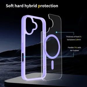 JP MagFit Clear MagSafe obal s N52 magnetom, iPhone 17, fialový