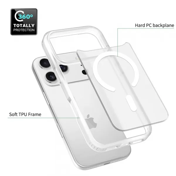 JP MagFit Colour MagSafe obal s N52 magnetom, iPhone 17 Pro, biely