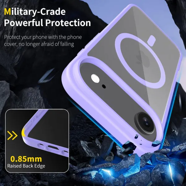 JP MagFit Clear MagSafe obal s N52 magnetom, iPhone Air, fialový