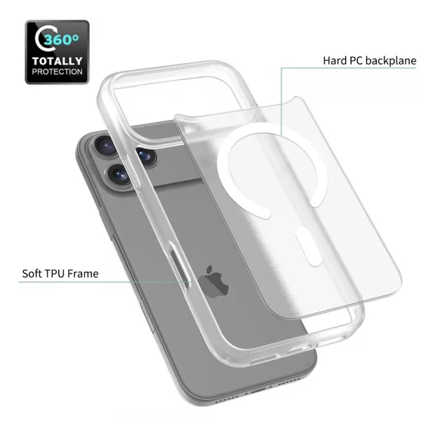 JP MagFit Colour MagSafe obal s N52 magnetom, iPhone 17 Pro Max, biely