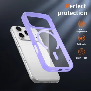JP MagFit Clear MagSafe obal s N52 magnetom, iPhone 17 Pro, fialový