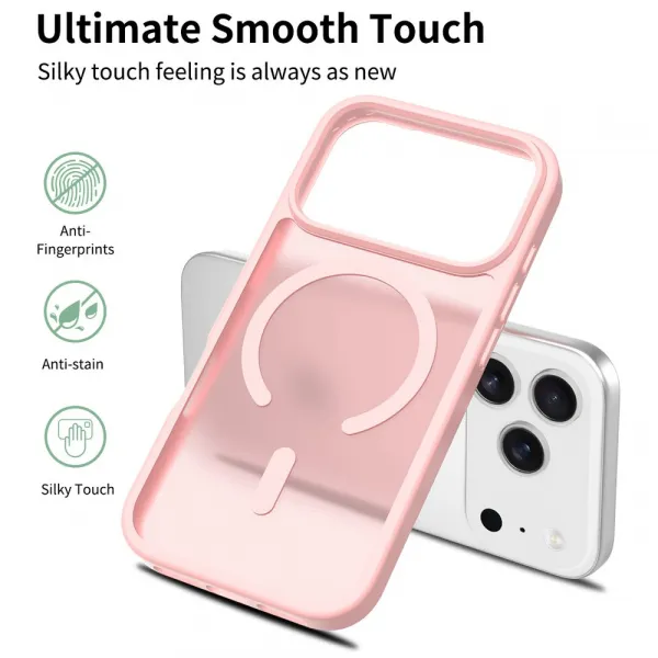 JP MagFit Colour MagSafe obal s N52 magnetom, iPhone 17 Pro, svetlo ružový