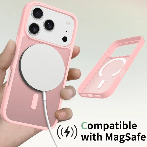 JP MagFit Colour MagSafe obal s N52 magnetom, iPhone 17 Pro, svetlo ružový