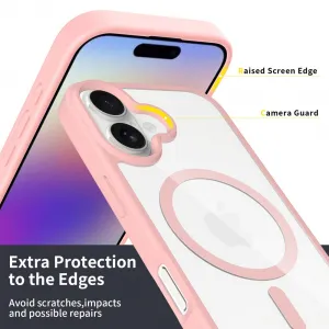 JP MagFit Clear MagSafe obal s N52 magnetom, iPhone 17, svetlo ružový