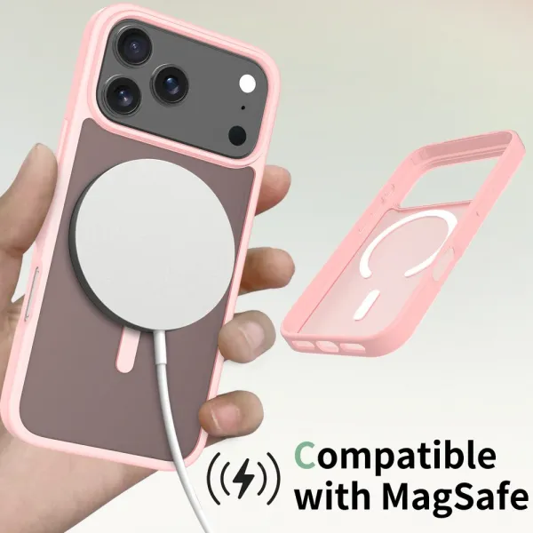 JP MagFit Colour MagSafe obal s N52 magnetom, iPhone 17 Pro Max, svetlo ružový