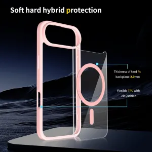 JP MagFit Clear MagSafe obal s N52 magnetom, iPhone Air, svetlo ružový