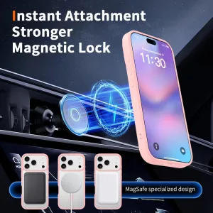 JP MagFit Clear MagSafe obal s N52 magnetom, iPhone 17 Pro, svetlo ružový