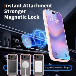 JP MagFit Clear MagSafe obal s N52 magnetom, iPhone 17 Pro Max, svetlo ružový