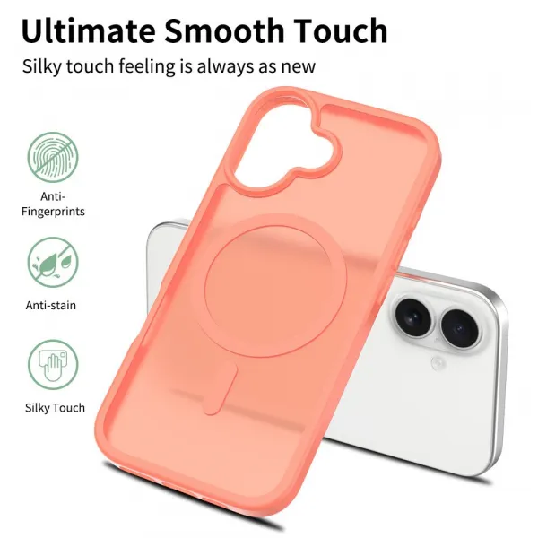 JP MagFit Colour MagSafe obal s N52 magnetom, iPhone 17, oranžový