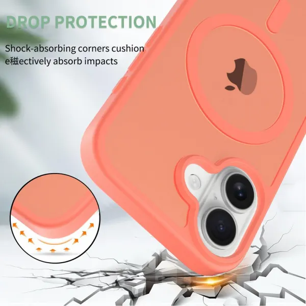JP MagFit Colour MagSafe obal s N52 magnetom, iPhone 17, oranžový
