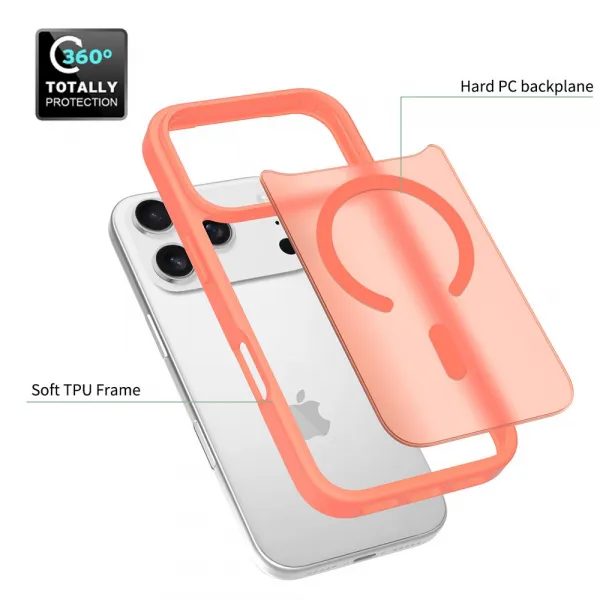 JP MagFit Colour MagSafe obal s N52 magnetom, iPhone 17 Pro, oranžový