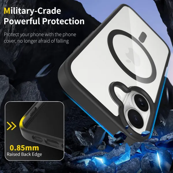 JP MagFit Clear MagSafe obal s N52 magnetom, iPhone 17, čierny