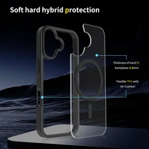 JP MagFit Clear MagSafe obal s N52 magnetom, iPhone 17, čierny