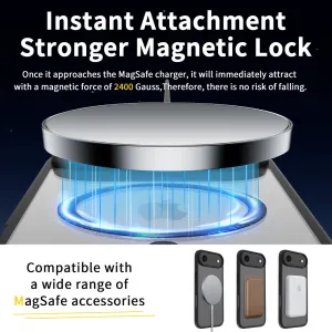 JP MagFit Clear MagSafe obal s N52 magnetom, iPhone Air, čierny