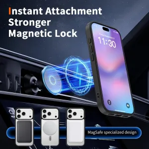 JP MagFit Clear MagSafe obal s N52 magnetom, iPhone 17 Pro, čierny