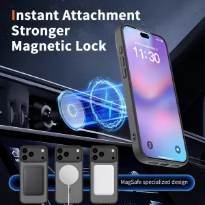JP MagFit Clear MagSafe obal s N52 magnetom, iPhone 17 Pro Max, čierny