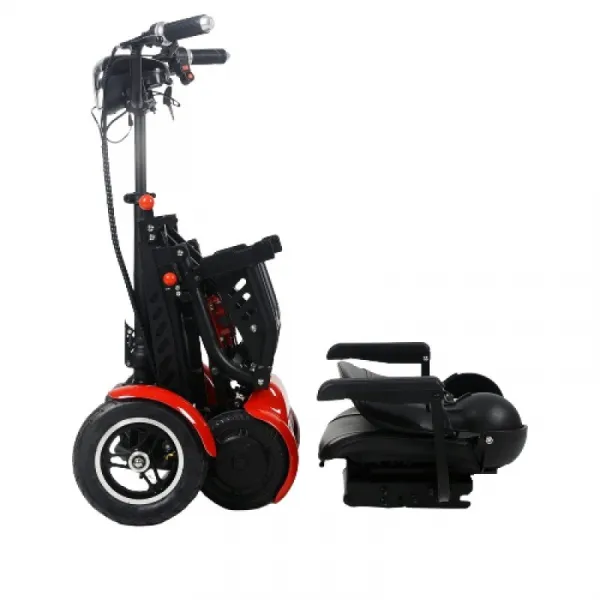 Invalidný elektrický skúter pre seniorov, exteriérový, červený