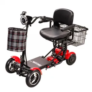Invalidný elektrický skúter pre seniorov, exteriérový, modrý