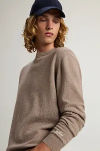 Sveter Woolrich Lambswool Crewneck Mocha Meringue