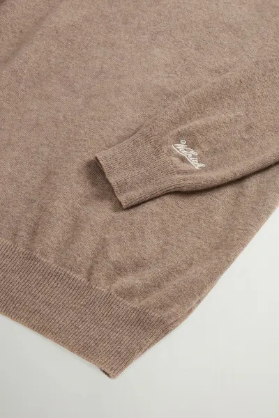Sveter Woolrich Lambswool Crewneck Mocha Meringue