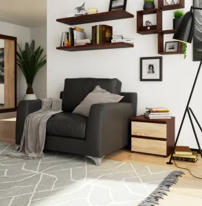 Ak furniture Nočný stolík CL2 40 cm wenge/sonoma