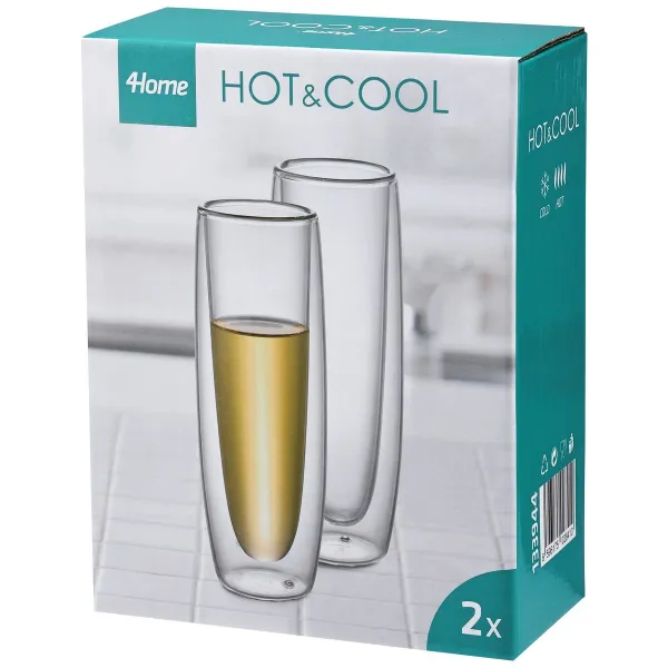 4Home Termo pohár na šampanské Hot&Cool 150 ml, 2 ks