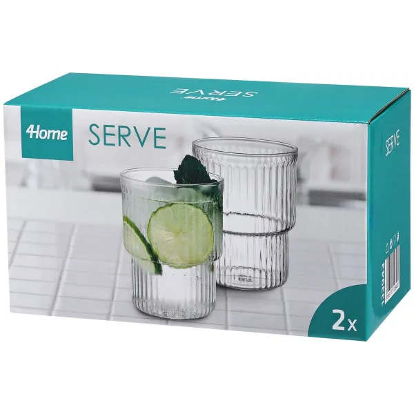 4Home Sada pohárov Serve 350 ml, 2 ks