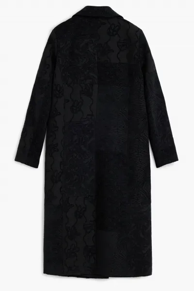 Kabát Desigual PATCH BLACK čierna farba, 25WWEW16